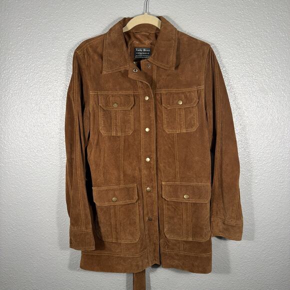 Lucky Brand Jackets & Blazers - Lucky Brand Woman’s Size XL Brown Suede Leather Jacket Country Vintage Retro